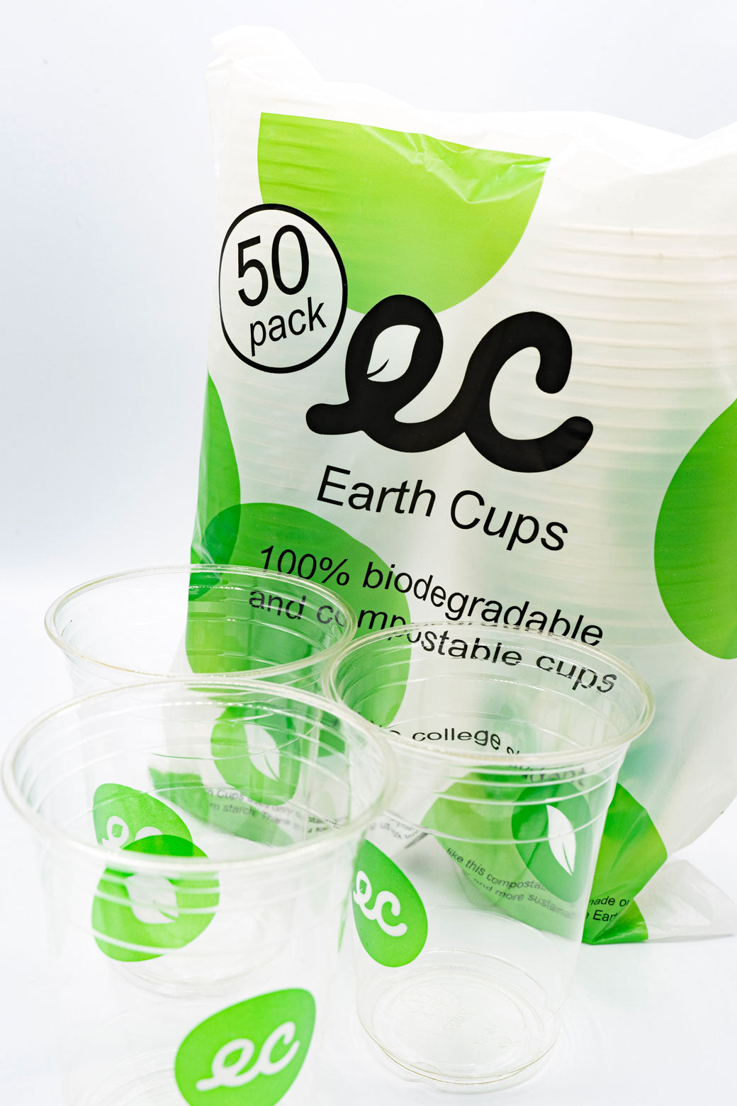 Earth Cups Green Compostable Cups 50 Pack